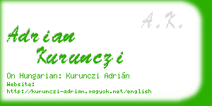 adrian kurunczi business card